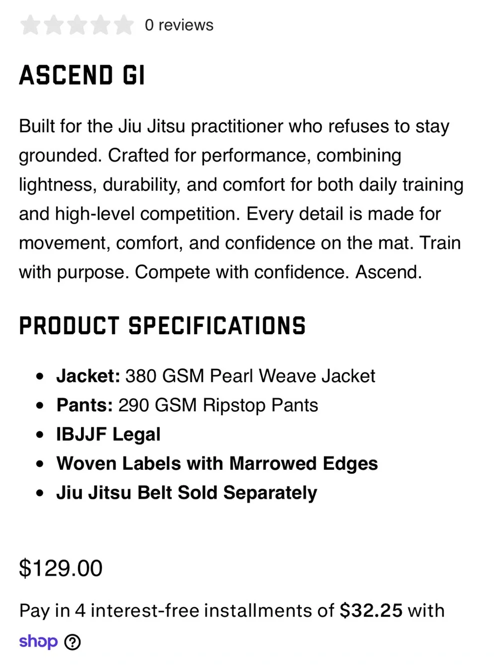 Kid's Ascend Jiu Jitsu Gi